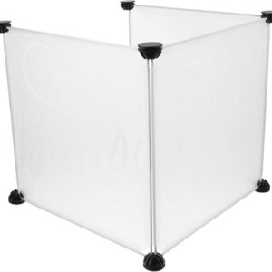 Abaodam 3pcs Cat Litter Box Enclosure Splash Guards with Buckles for Large Cats Easy Clean Litter Box Wall Protection Stylish and Simple Installation