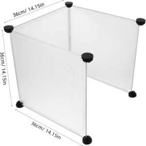 Alternative view of Abaodam 3pcs Cat Litter Box Enclosure Splash Guards with Buckles for Large Cats Easy Clean Litter Box Wall Protection Stylish and Simple Installation